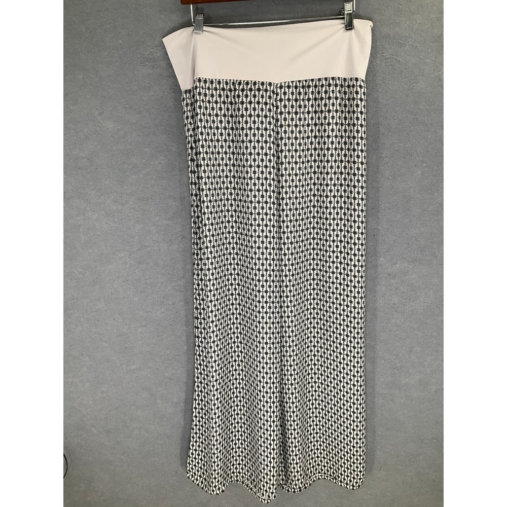 Bryn Walker Italian Fabric Geometric Print Wide Leg Palazzo Pants‎ Stretchy Sz M
